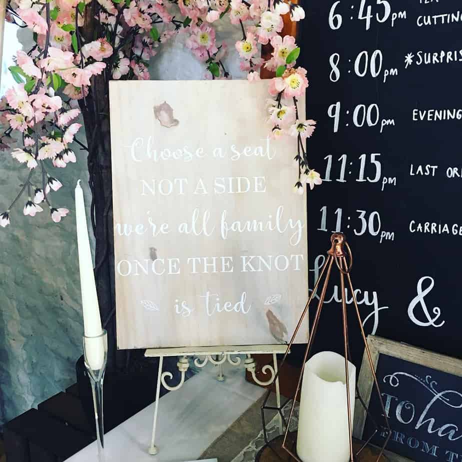 Hire Your Day wedding venue signs